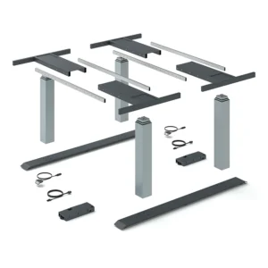 LegaDrive Systems Set de bastidor de mesa Bench, plata, grafito gris