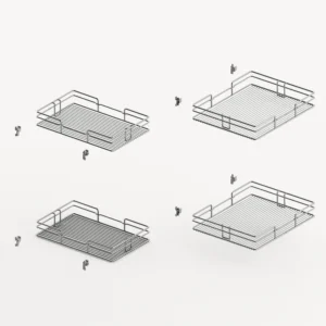 Goro Set de cestos 100, ancho de frente 450, Cromado
