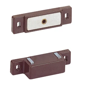Pestillo magnético M 64 / GP 5, 50 N, Blanco pasivado