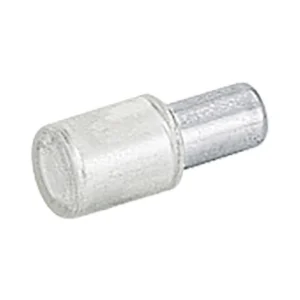 Soportes de baldas de cristal Duplo, ø 5 mm, Acero, Plástico transparente, Cincado