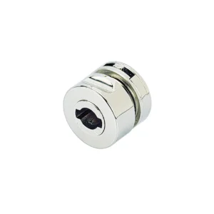 Cerradura de bombillo para puerta de cristal tipo 321 con tirador integrado, aspecto aluminio