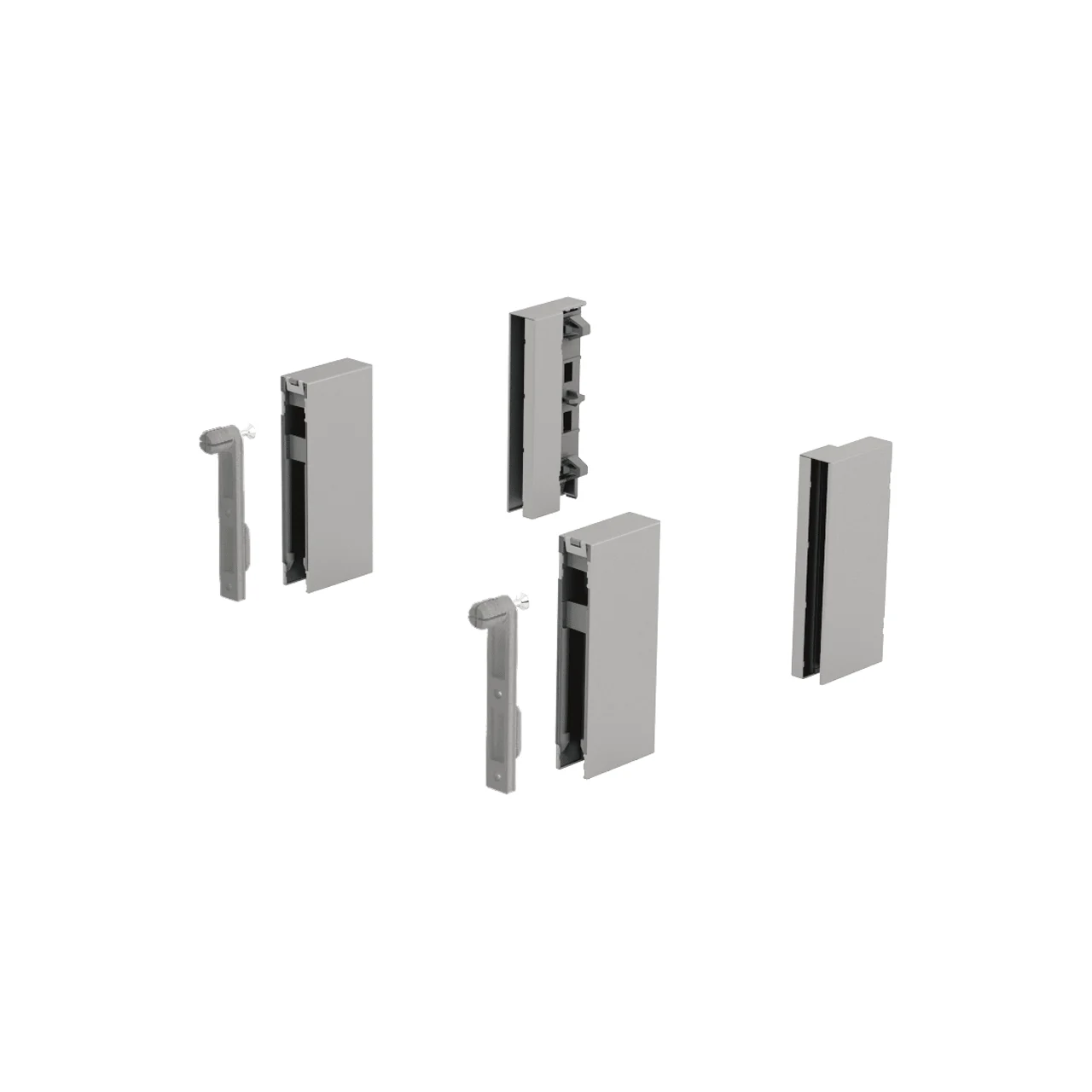 Adaptador DesignSide ArciTech, 92 mm, Altura del sistema / costado 186/ 94, 218/126, plata