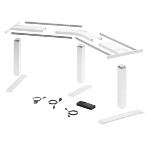LegaDrive Systems Set de bastidor de mesa en ángulo de 135°, Blanco