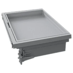 Cajón de gran capacidad para montaje debajo del horno InnoTech Atira, altura de zócalo 100 mm, plata