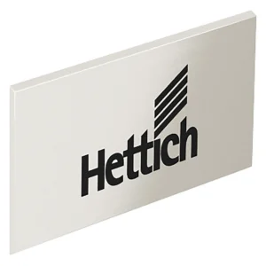 ArciTech Tapa, acabado acero inoxidable con logotipo Hettich