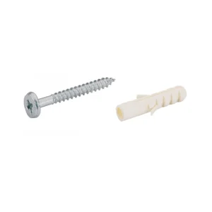 Tornillo especial ø 5,5 x 50 mm y taco de mampostería ø 8 x 40 mm
