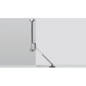 Compás para puerta abatible Klassik D con soporte L 258 D / 300, a la izquierda, Niquelado