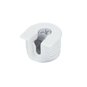 Conjunto de unión de excéntrica VB 35 M / 16 para baldas de 16 mm con nervio, Blanco