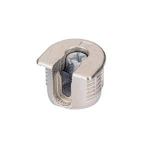 Conjunto de unión de excéntrica VB 35 M / 19 para baldas de 19 mm con nervio, Niquelado