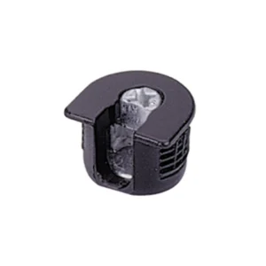 Conjunto de unión de excéntrica VB 35 / 16 para baldas de 16 mm sin nervio, Negro