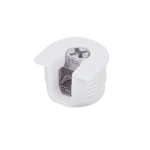 Conjunto de unión de excéntrica VB 35 / 16 para baldas de 16 mm sin nervio, Blanco