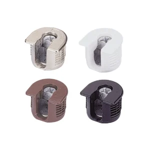 Conjunto de unión de excéntrica VB 35 / 19 para baldas de 19 mm sin nervio, Negro