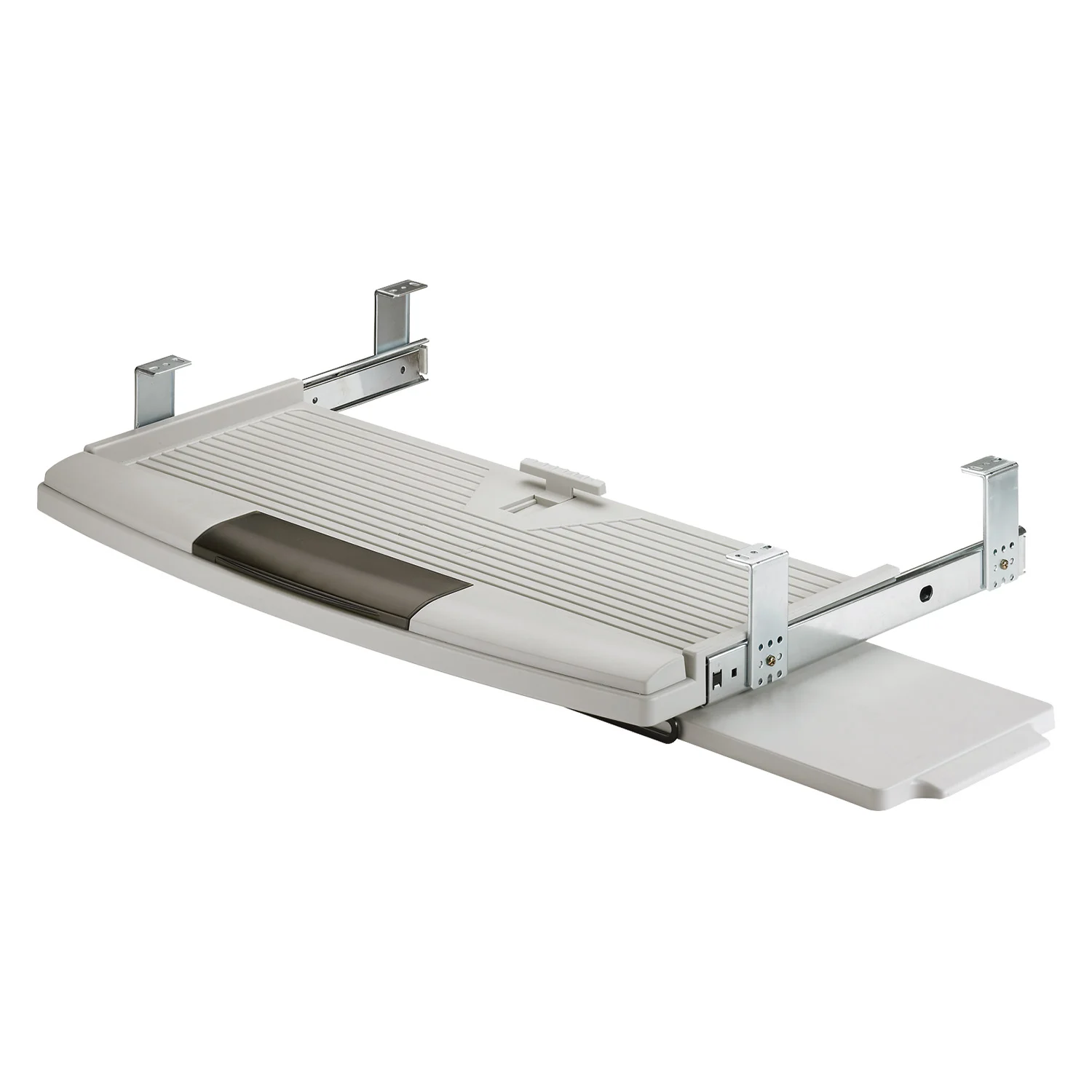Portateclado extraíble con alfombrilla de ratón, gris